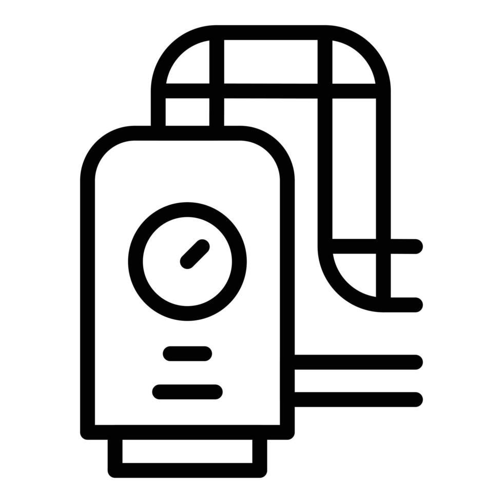 Gas boiler pipe icon outline vector. House heater vector