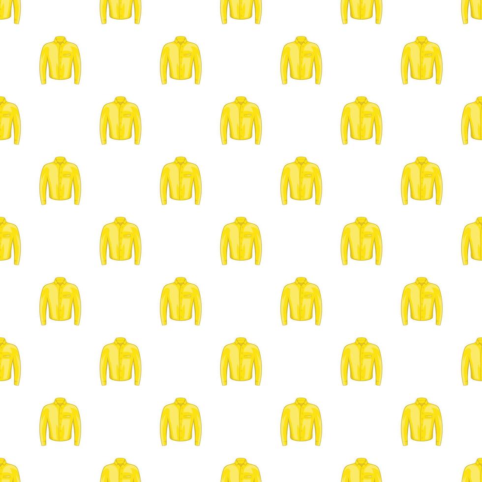 Yellow men shirt pattern, cartoon style vector