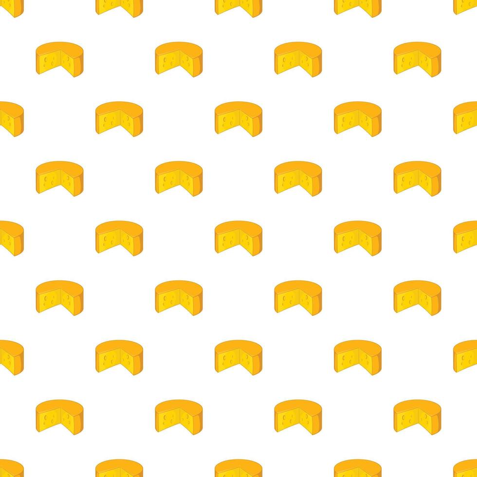 Cheese pattern, cartoon style vector