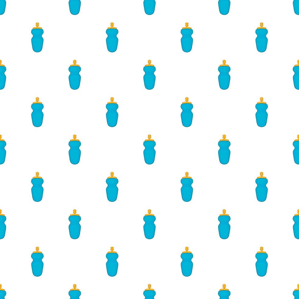 Sport flask with water pattern, cartoon style vector