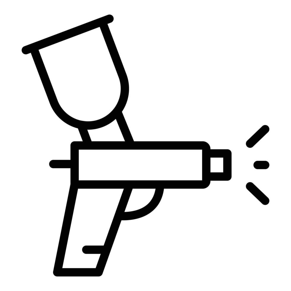 vector de contorno de icono de pulverizador de pintura. pistola rociadora