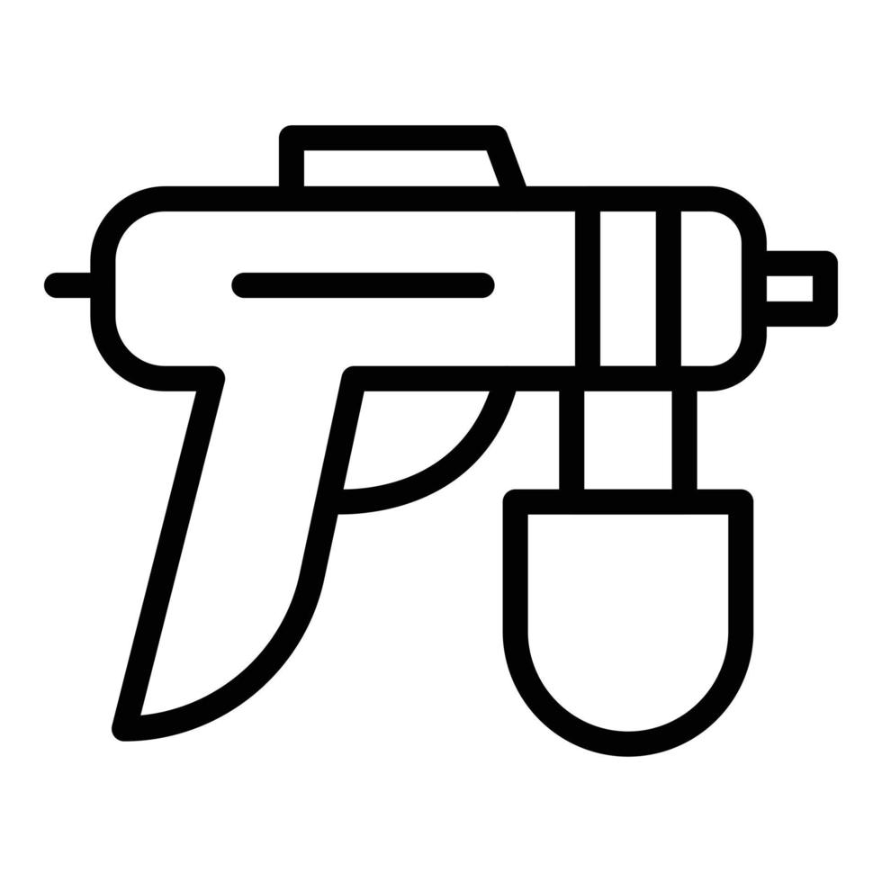 vector de contorno de icono de pistola de pulverización de aire. coche auto