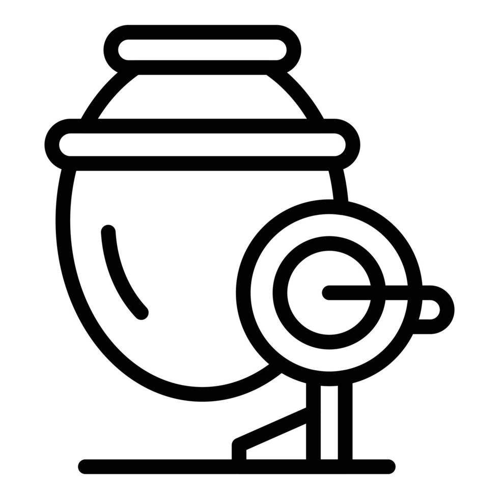 Bag cement mixer icon outline vector. Concrete machine vector