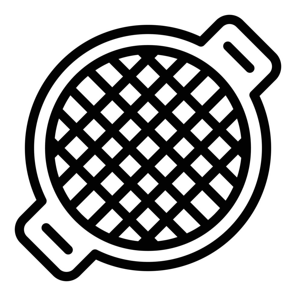 Grill net icon outline vector. Bbq steak vector