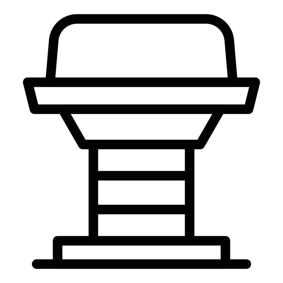 Grill stand icon outline vector. Bbq meat vector