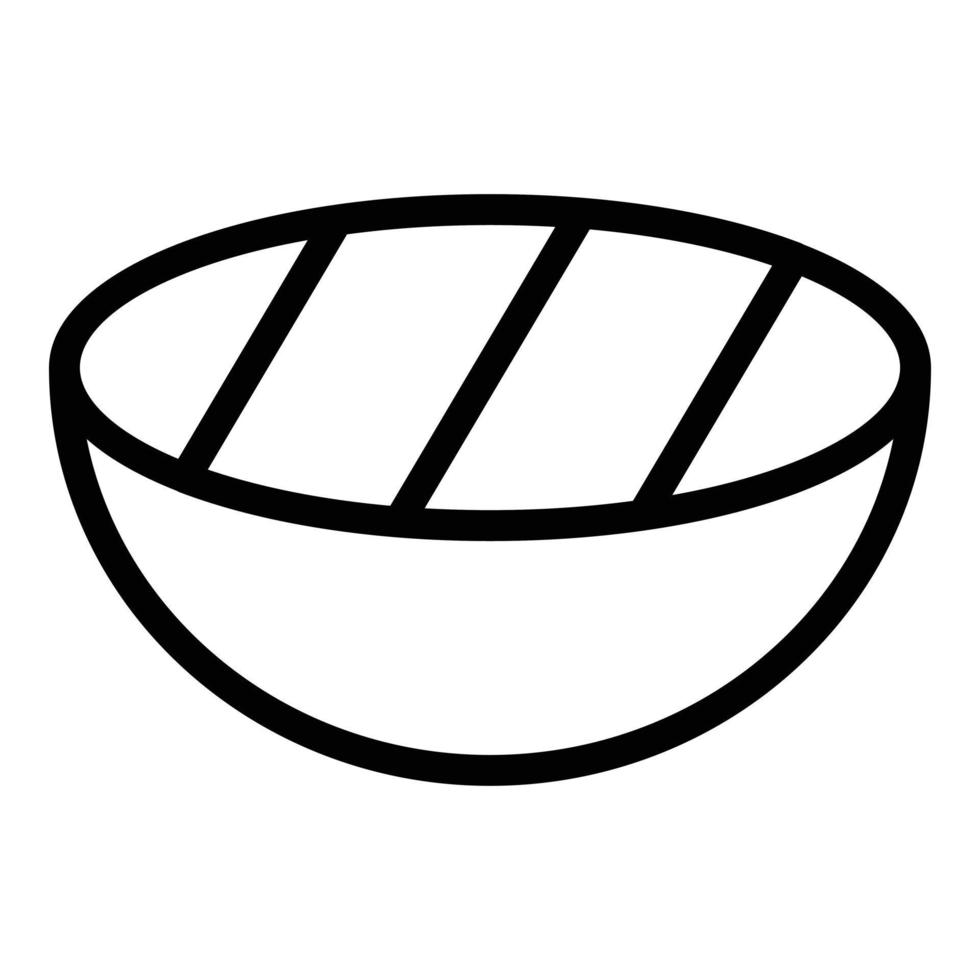 Steak food icon outline vector. Grill bbq vector