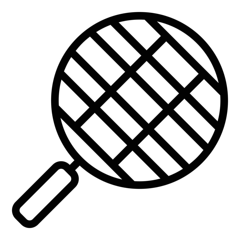 Meat grill net icon outline vector. Bbq steak vector