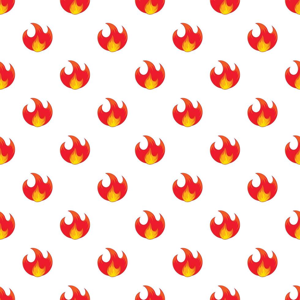 Fire pattern, cartoon style vector