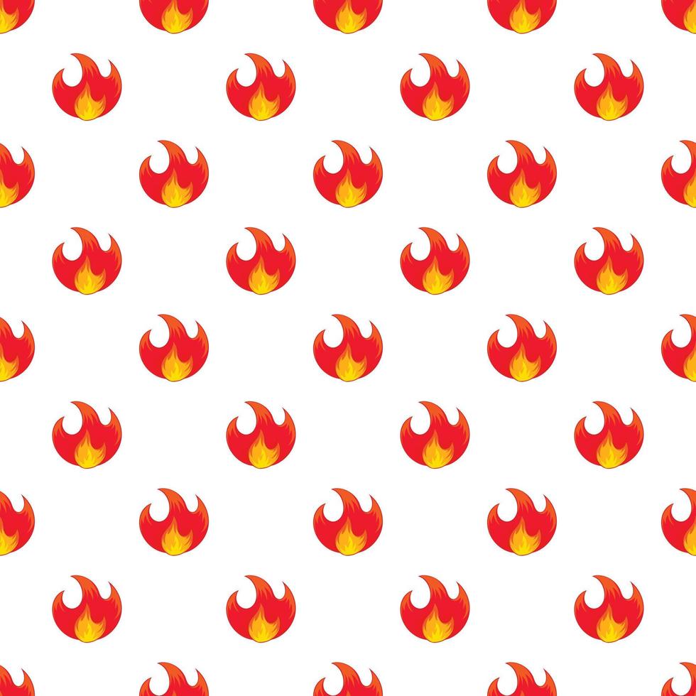 Fire pattern, cartoon style vector