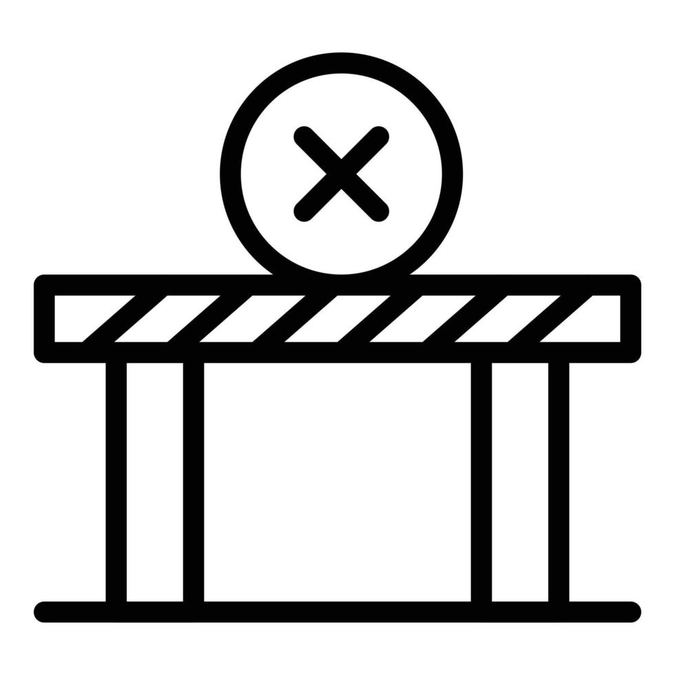 Parking road barrier icon outline vector. Car park vector