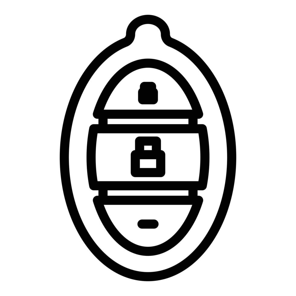 Car key parking icon outline vector. Space zone vector