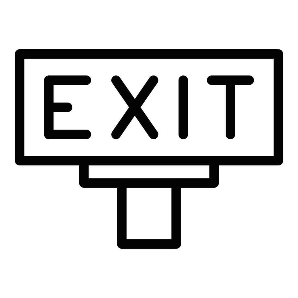 Parking exit icon outline vector. Car park vector