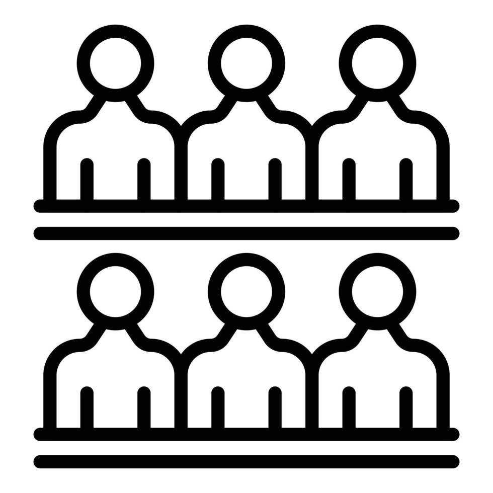 Conference online group icon outline vector. Video communication vector