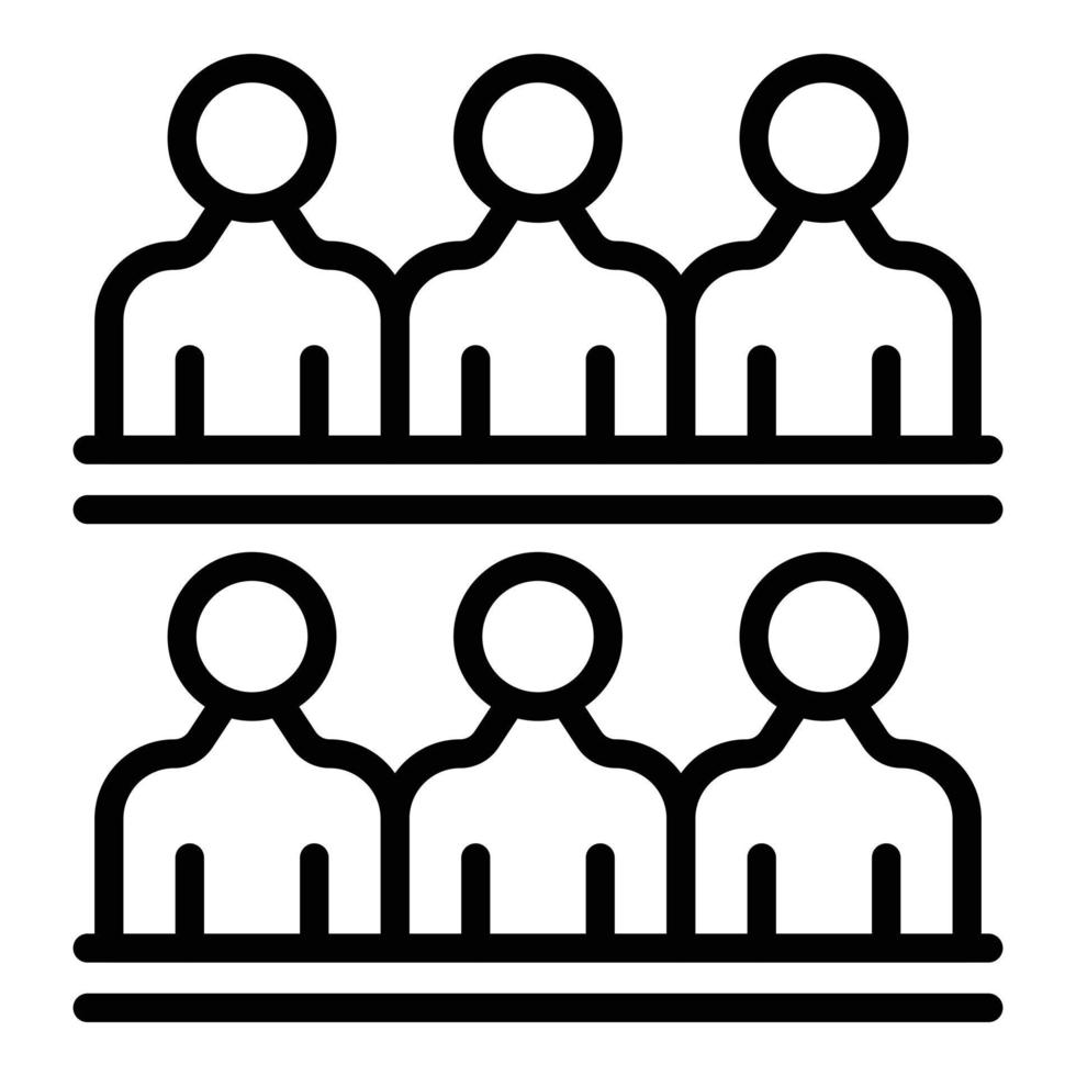 Conference online group icon outline vector. Video communication vector