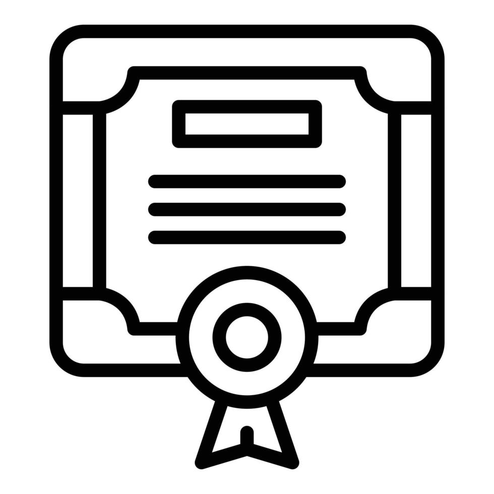 Conference diploma icon outline vector. Online group vector