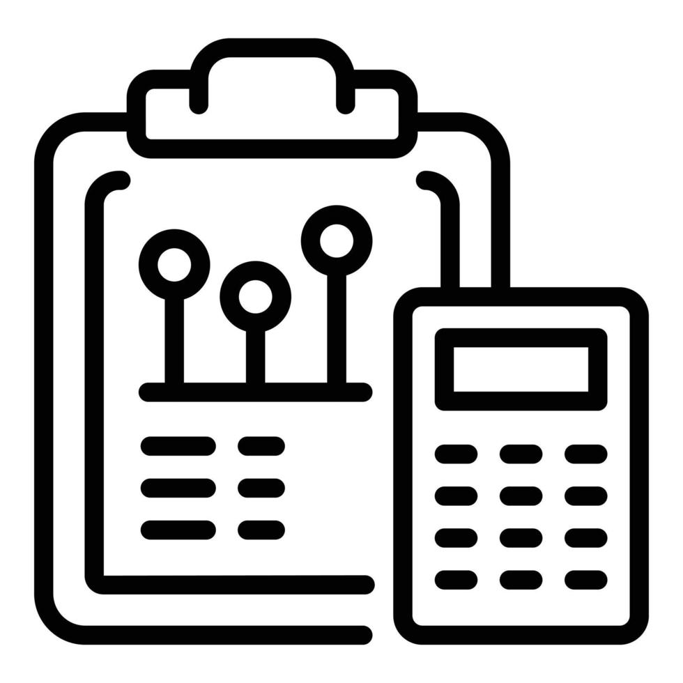 Business clipboard icon outline vector. Video computer vector