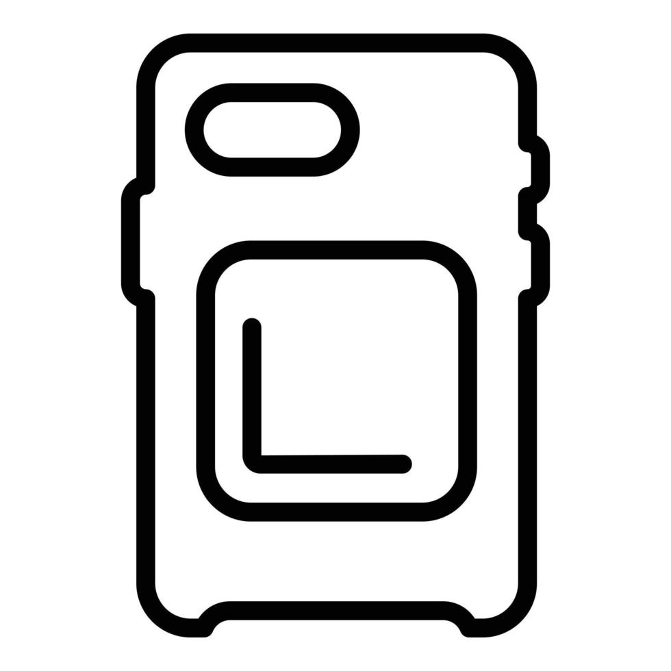 Hand phone case icon outline vector. Smartphone cover vector