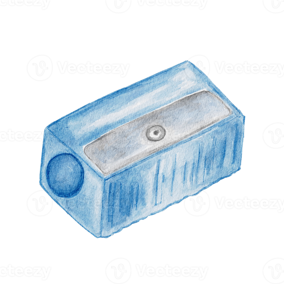 Watercolor cute pencil sharpener png