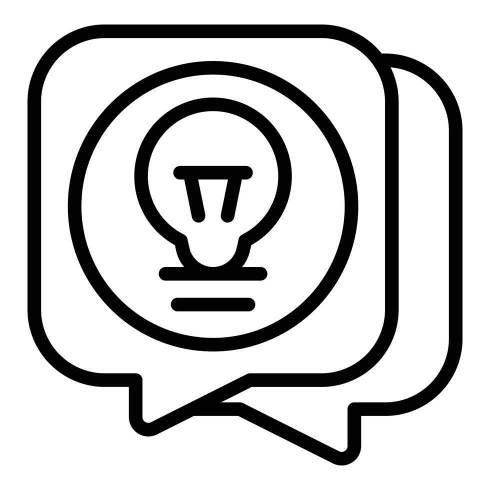 Chat promotion icon outline vector. Label tag vector