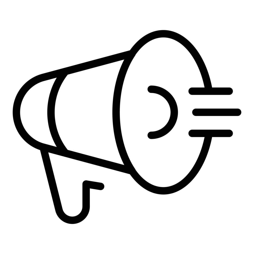 Megaphone icon outline vector. Online business vector