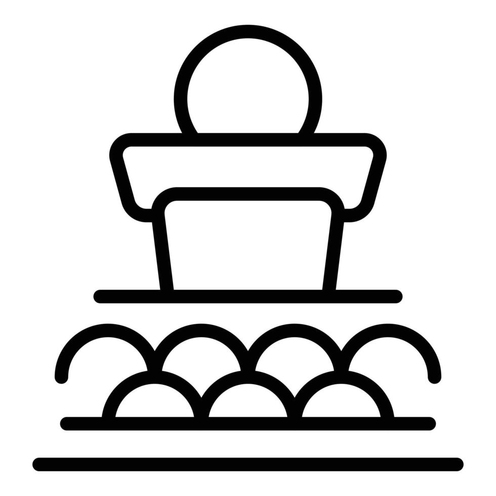 Speaker conference icon outline vector. Group video vector