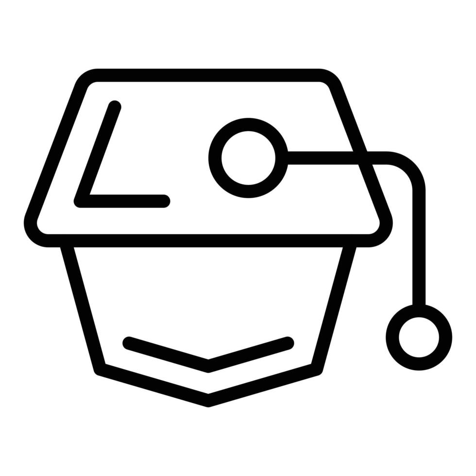 Conference graduation icon outline vector. Video office vector