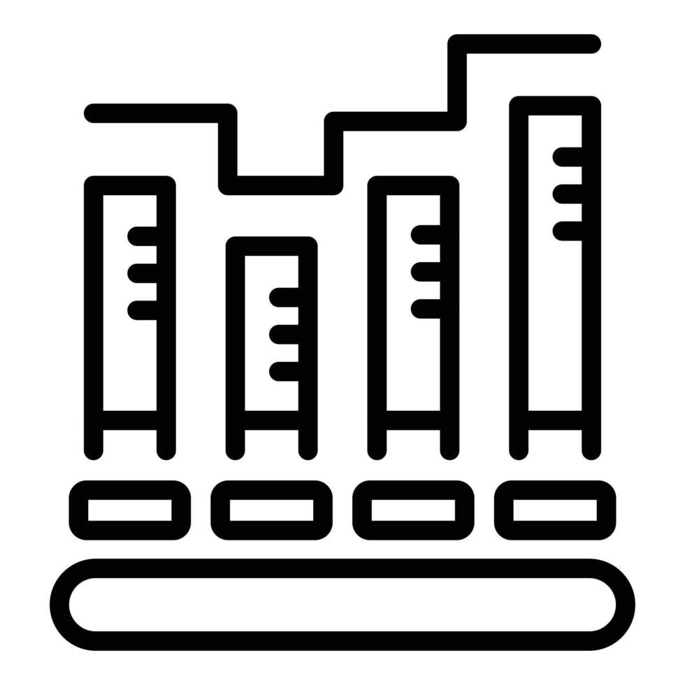 Data chart icon outline vector. Graph report vector