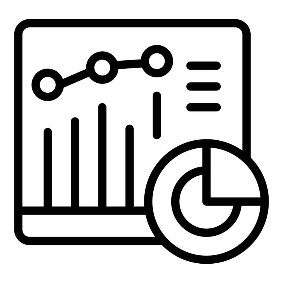 Stroke data icon outline vector. Research chart vector