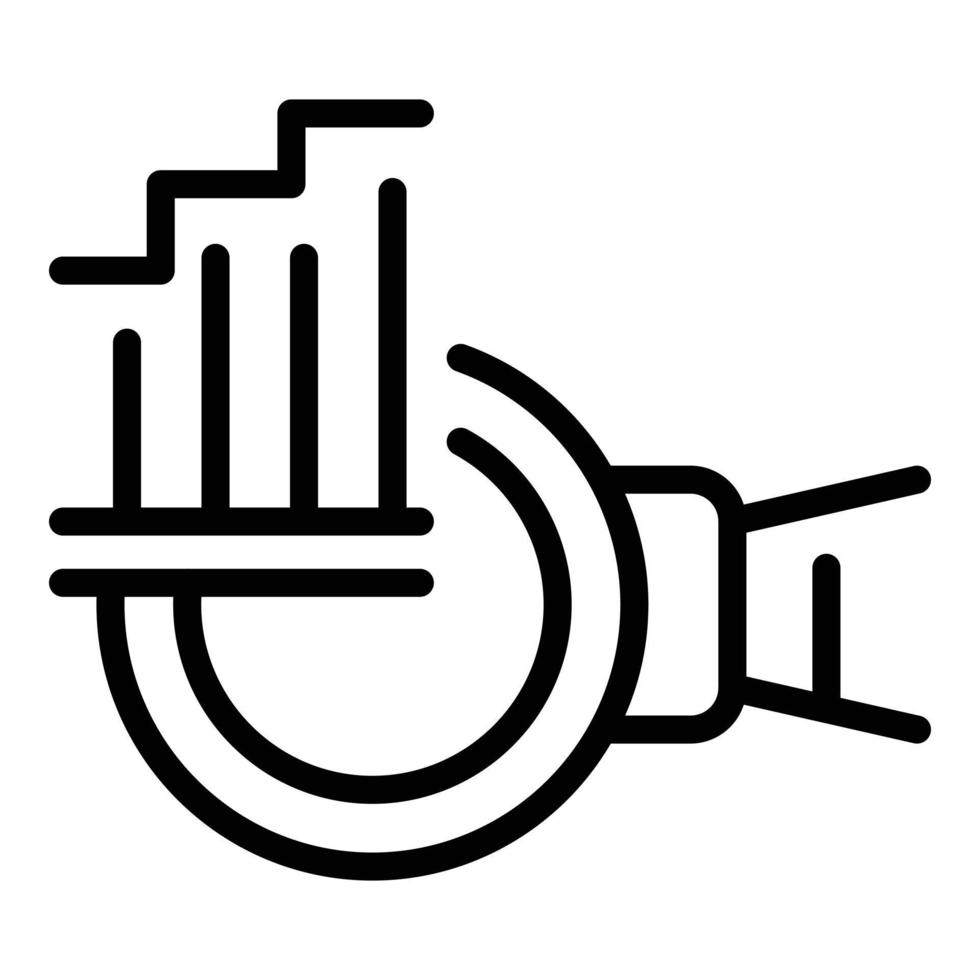 Business data icon outline vector. Graph chart vector