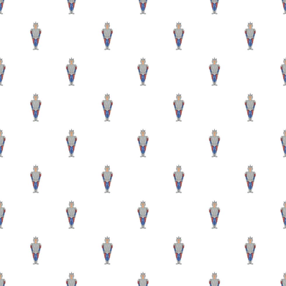 Medieval knight pattern, cartoon style vector