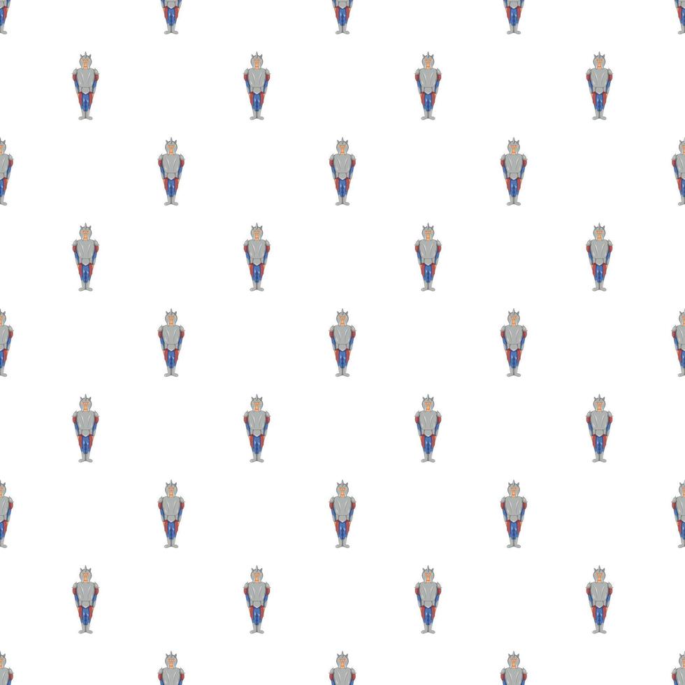 Medieval knight pattern, cartoon style vector