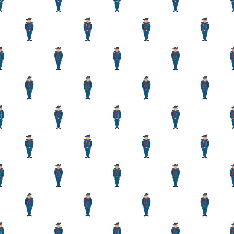 Man in a blue army uniform 19th century pattern vector