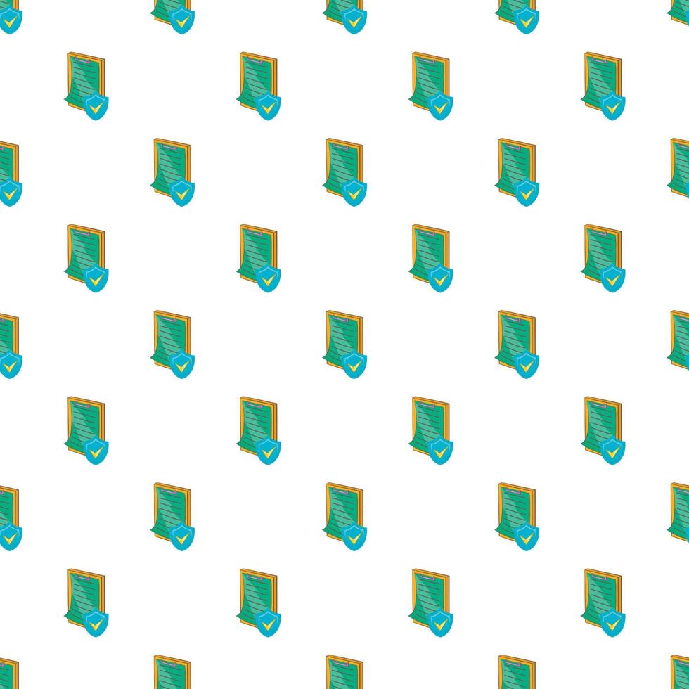 Clipboard with insurance form pattern vector