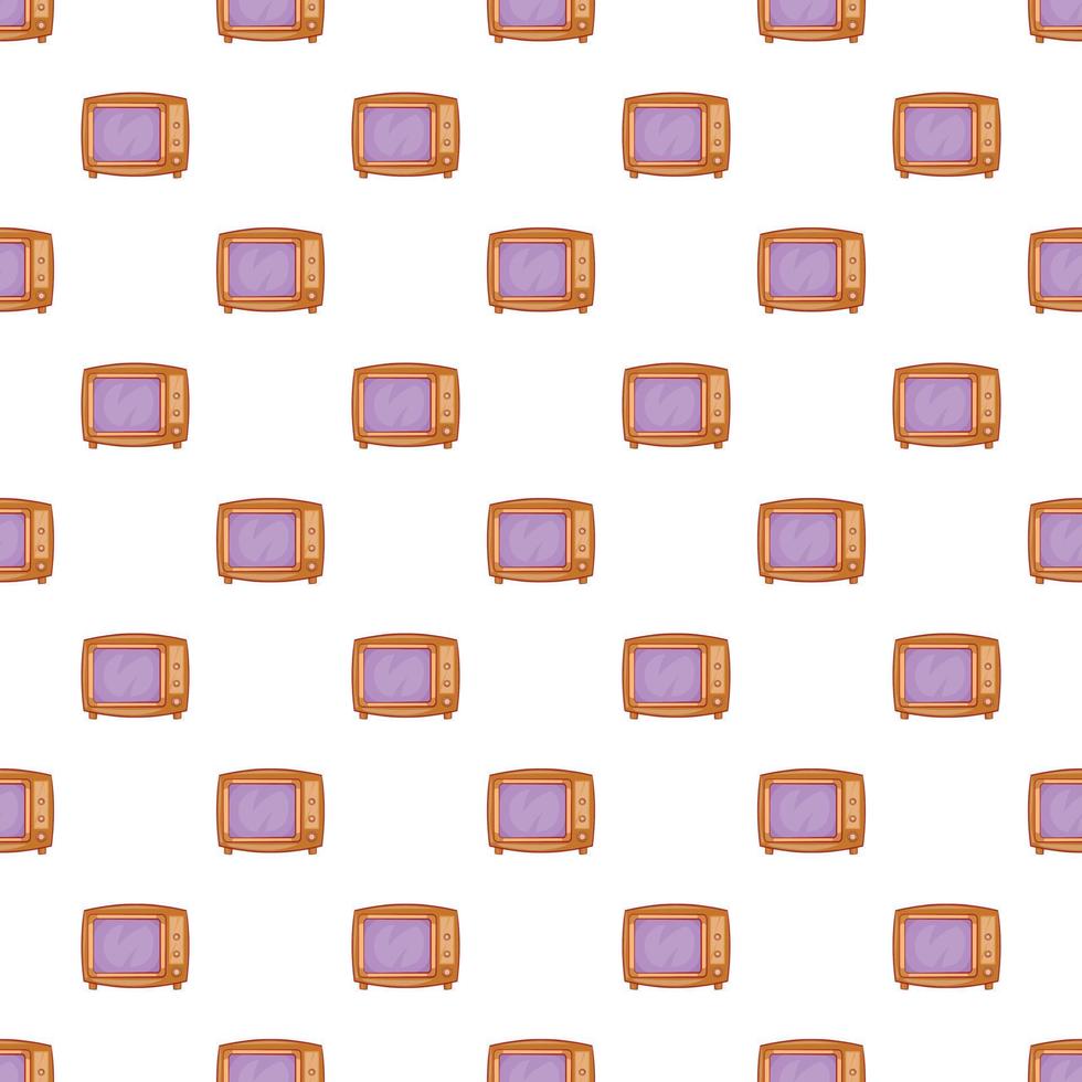 Retro TV pattern, cartoon style vector