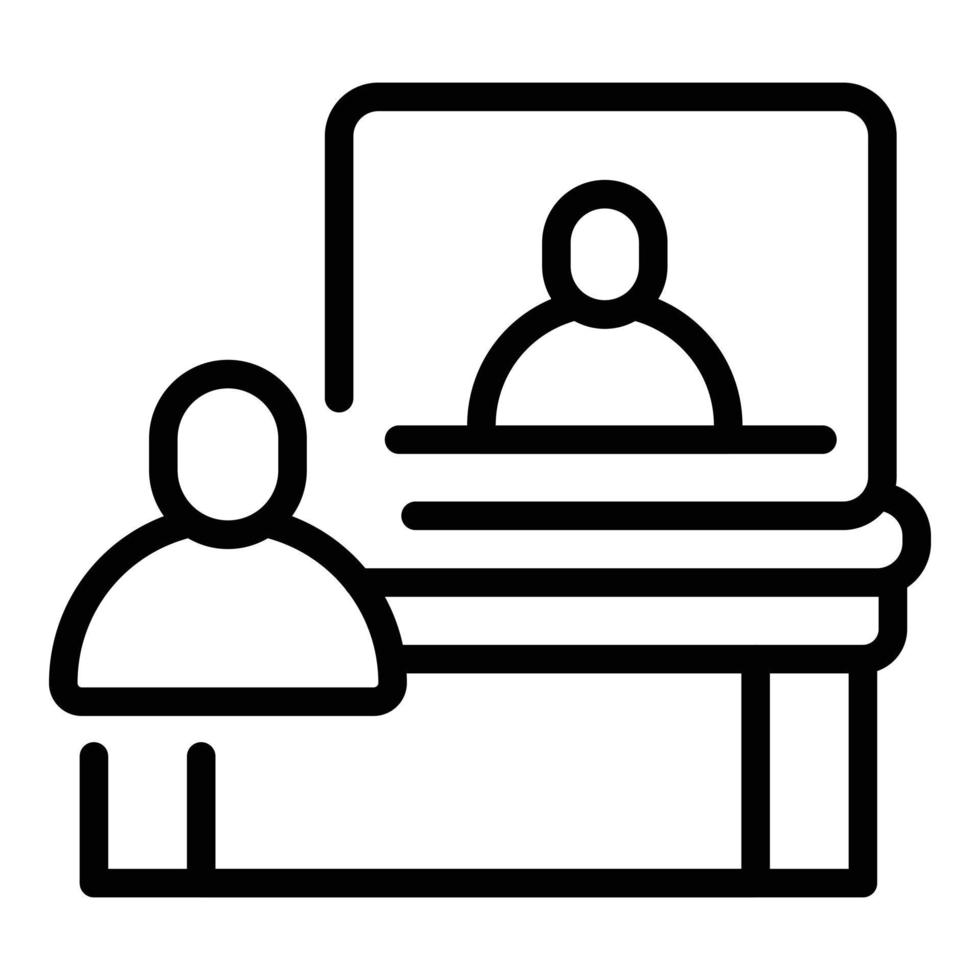 Online homework icon outline vector. Help child vector