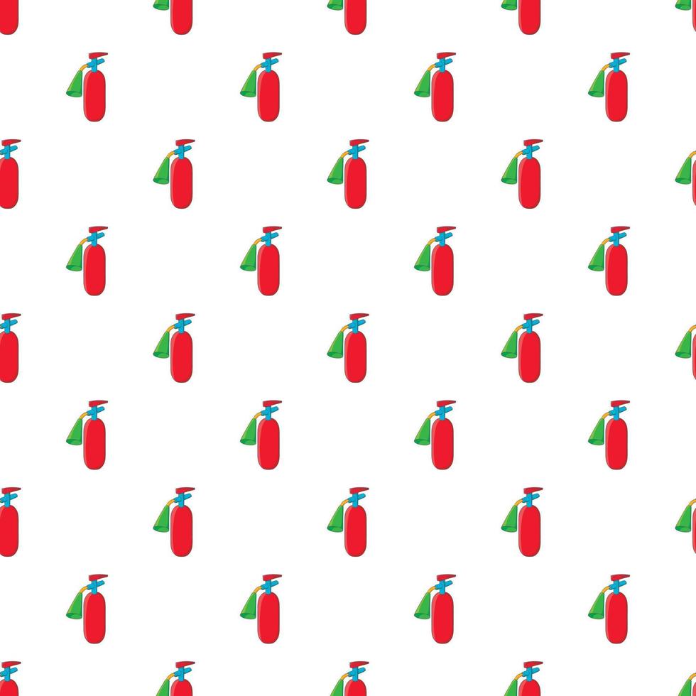 Fire extinguisher pattern, cartoon style vector
