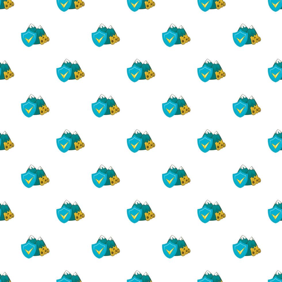 Landslide insurance pattern, cartoon style vector