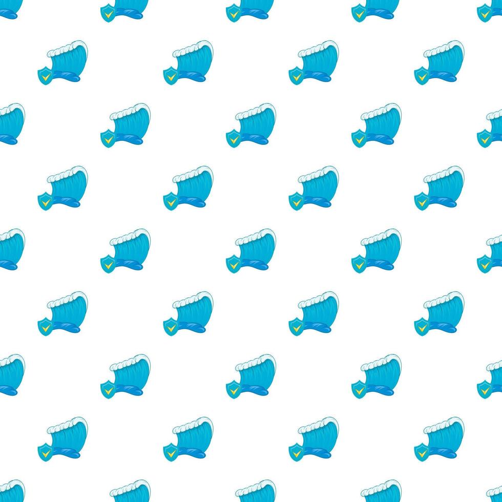 Tsunami insurance pattern, cartoon style vector