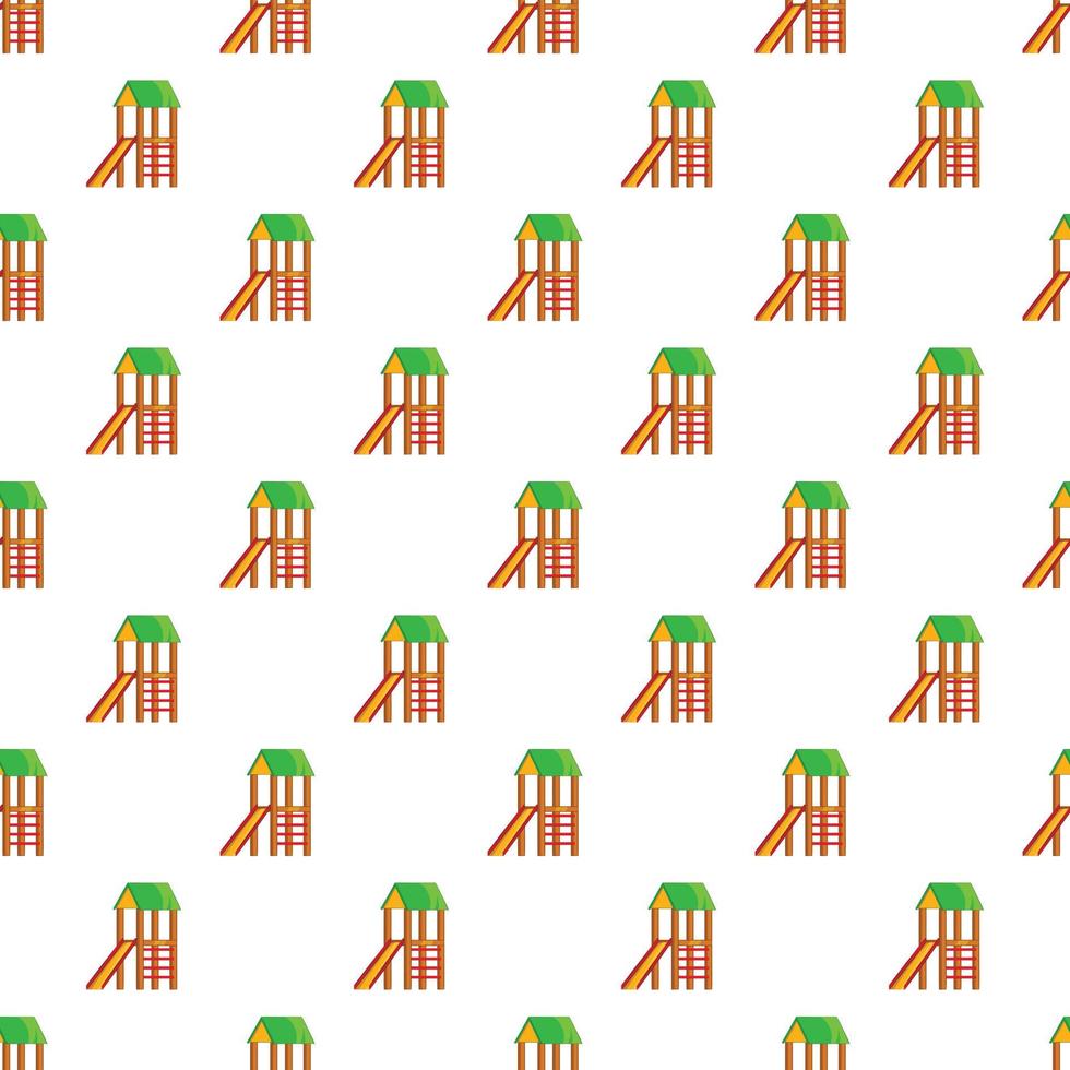 Slide house pattern, cartoon style vector