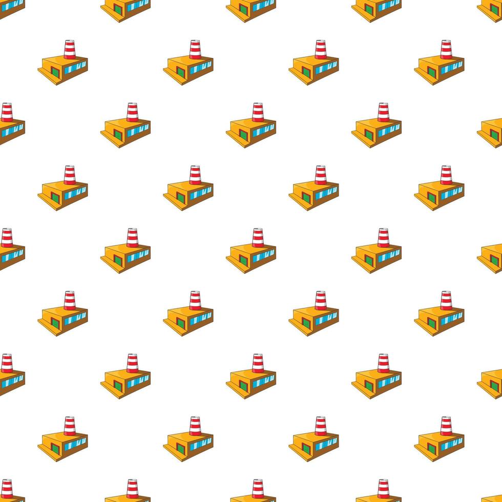 Chemical plant pattern, cartoon style vector
