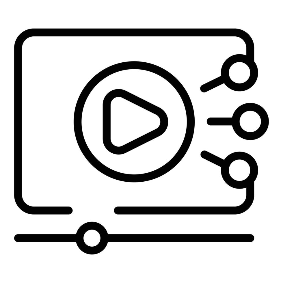 Video key opinion leader icon outline vector. Social kol vector