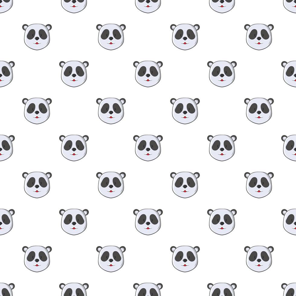 Head of panda pattern, cartoon style vector