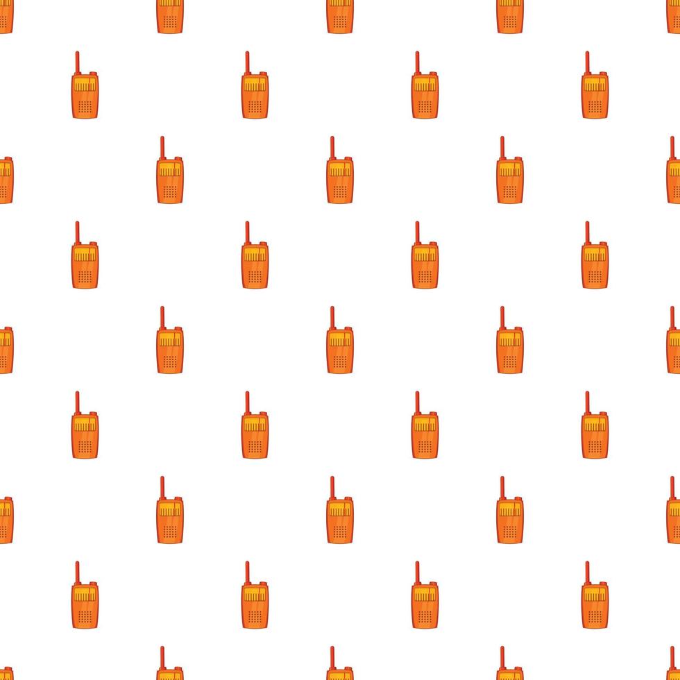 Portable handheld radio pattern, cartoon style vector