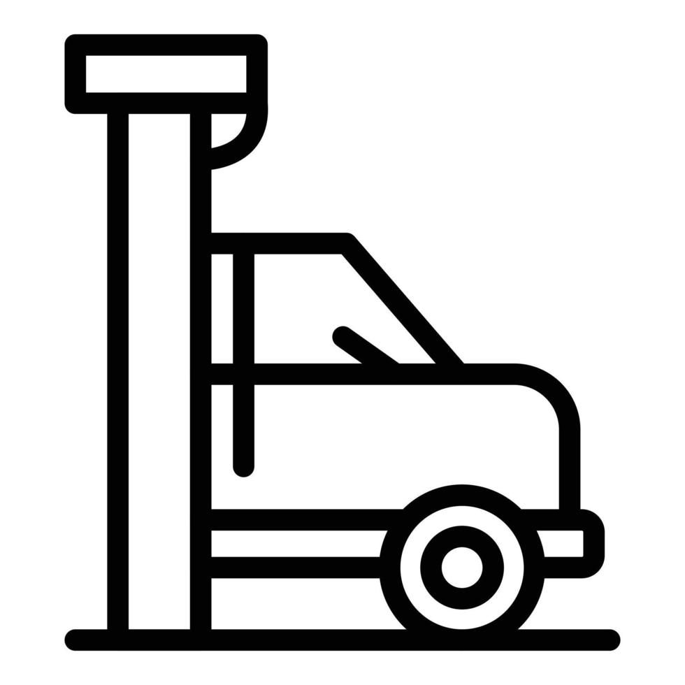 Car parking exit icon outline vector. Park place vector