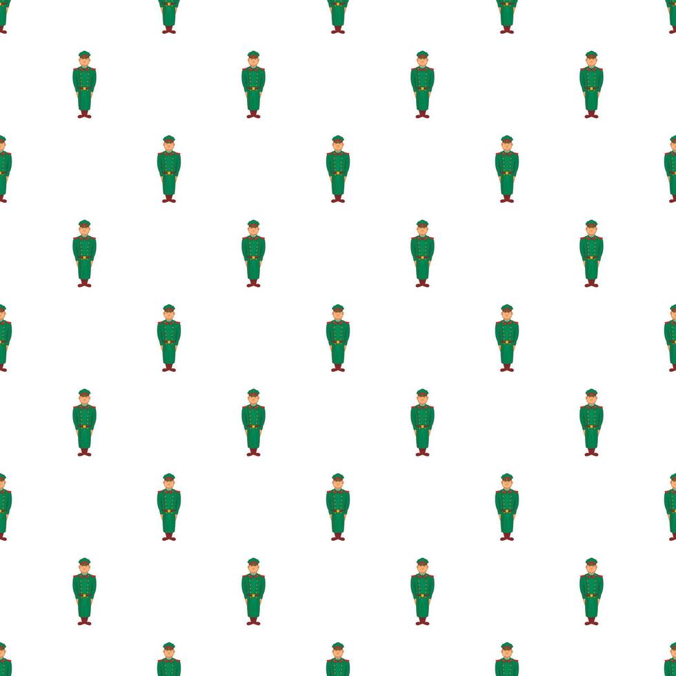 Military officer in greatcoat pattern vector