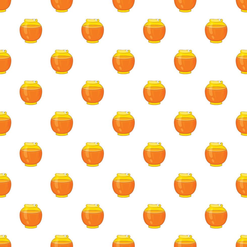 Honey bank pattern, cartoon style vector