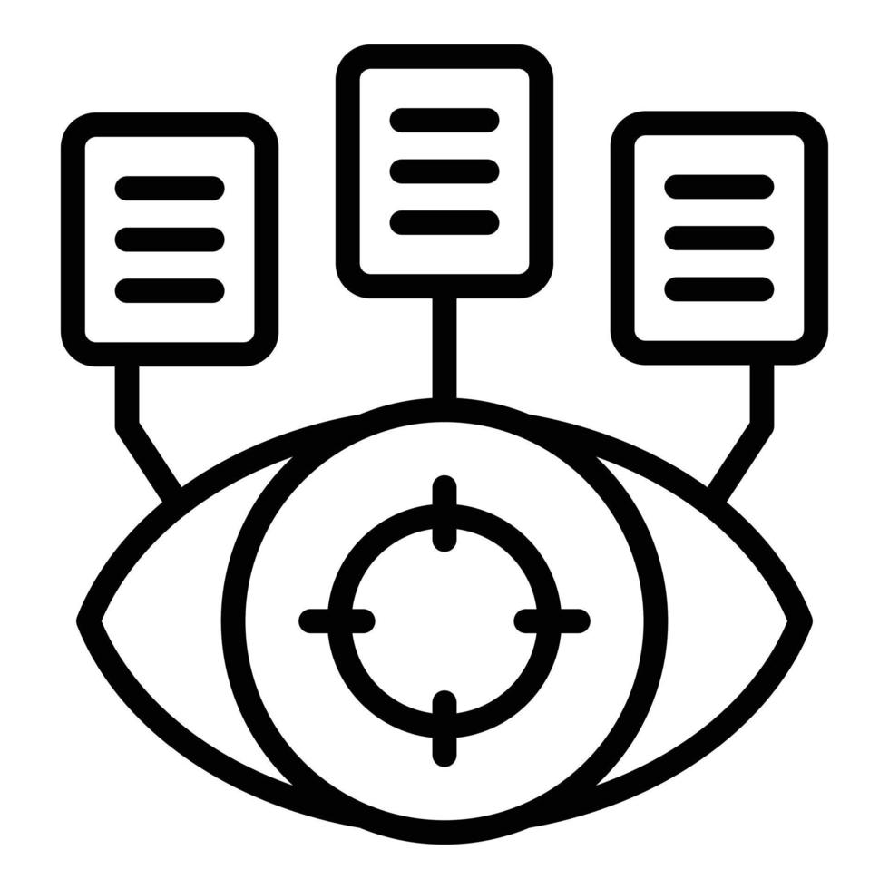 Case study research icon outline vector. Data success vector