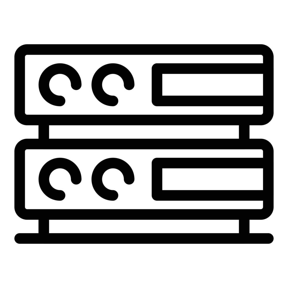 Server shop icon outline vector. Store computer vector