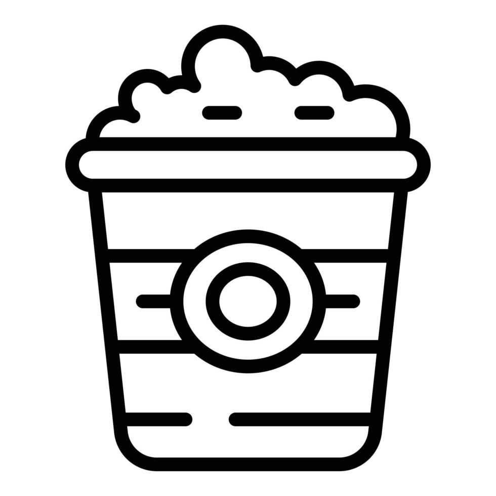 Movie popcorn icon outline vector. Book film vector