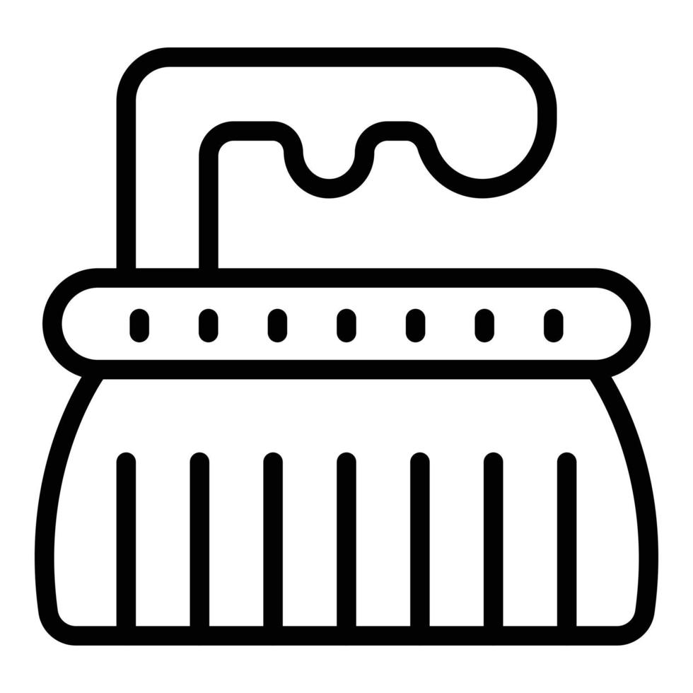 Handle brush icon outline vector. Home service vector